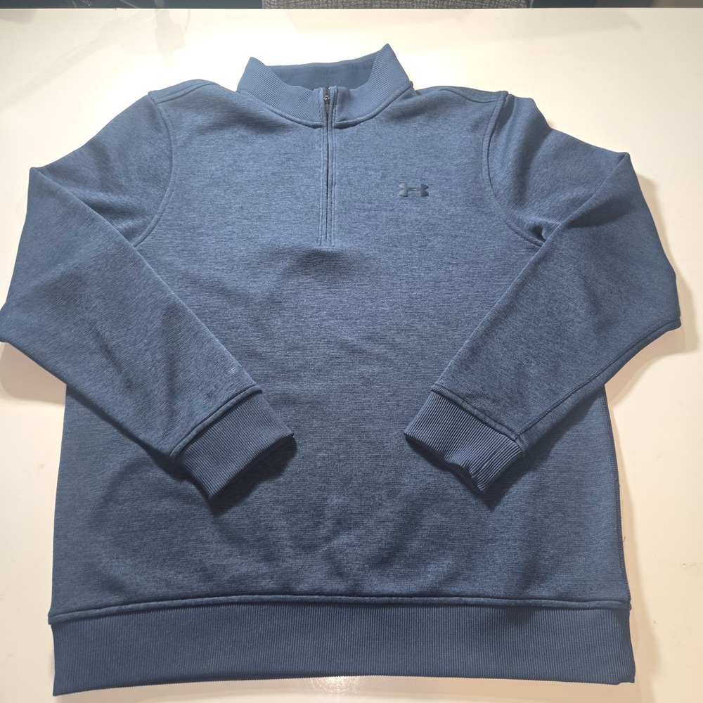 Under Armour Storm ColdGear Mens Medium Blue Heather Quarter Zip Pullover